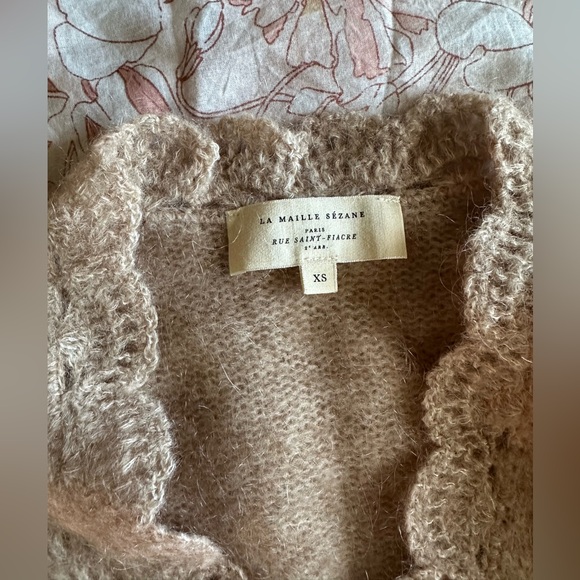 Sezane Angelie Cardigan Light Beige - Size XS - Picture 6 of 8